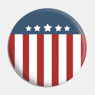 Patriotic Stars and Stripes Pin