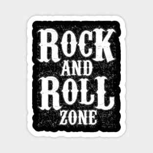 Rock And Roll Typography Music Lover Magnet