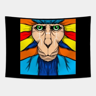 Monkey colorful Tapestry