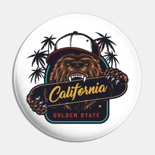 California skateboarding Pin