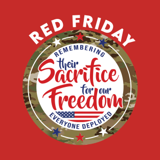 Red Friday Deployed Military T-Shirt