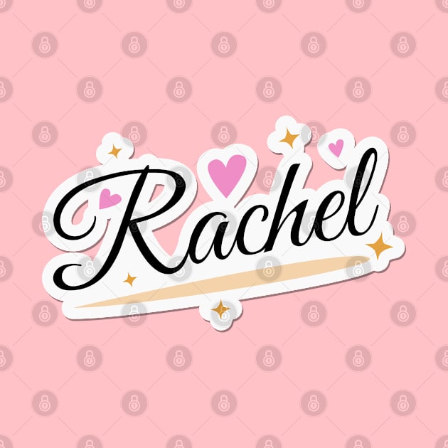 Rachel name cute design by BrightLightArts