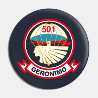 Mod.2 Geronimo 501st Airborne Parachute Infantry Pin