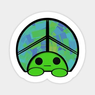 Turtle World Peace Sign Magnet