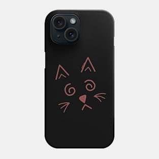 Cartoon Cat with Swirl Eyes Phone Case