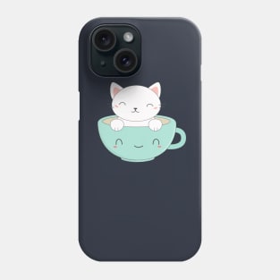 Kawaii and cute kitten t-shirt Phone Case