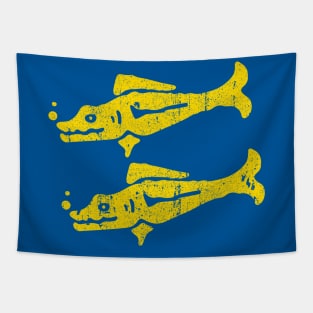 Blue Barracudas Tapestry