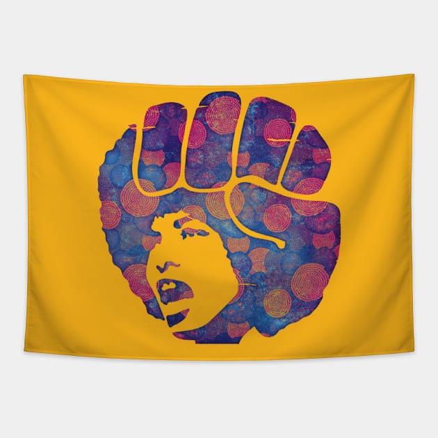 Angela Davis Tapestry by HAPPY TRIP PRESS