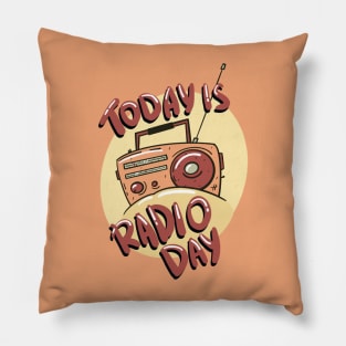 Radio day Pillow