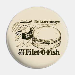 Retro Fish Filet Pin