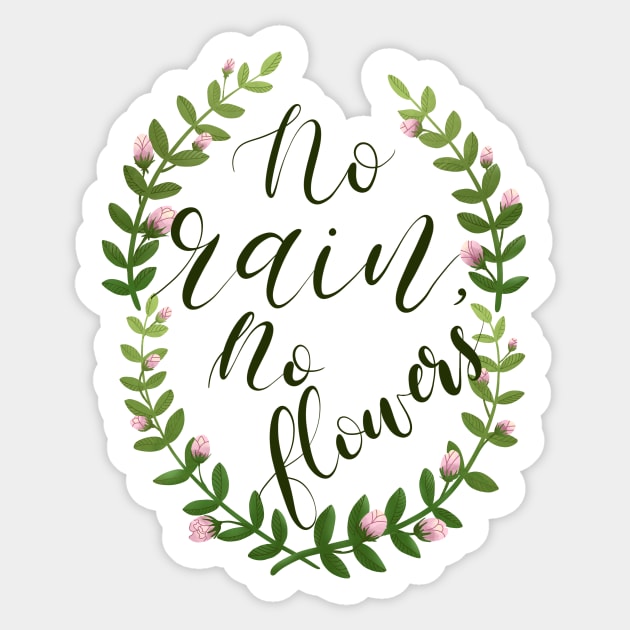 Floral Stickers, Flower Quotes