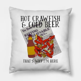 Hot Crawfish & Cold Beer Pillow