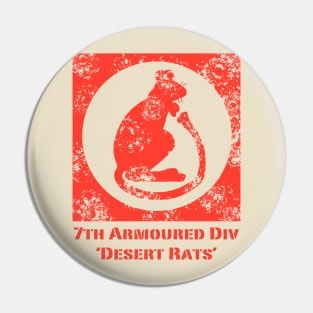 7th Armoured Div - Desert Rats Pin