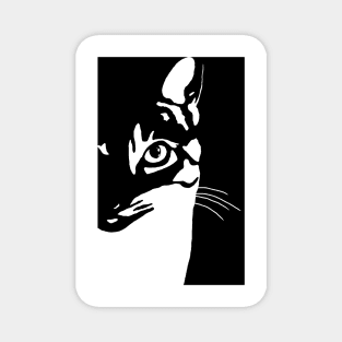 Black and White Cat 657 Magnet