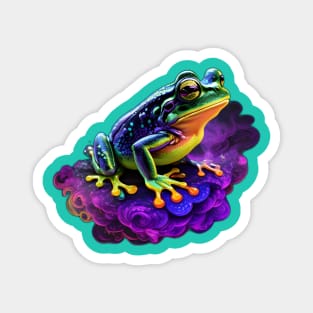 colorful magic toad image Magnet