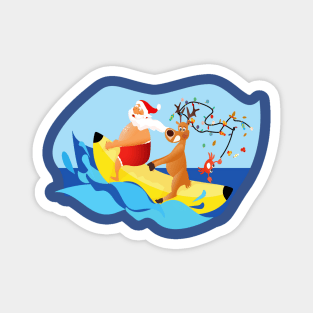 Santa Claus - Summer Christmas Magnet