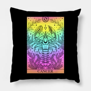 Zodiac sign tarot card Cancer Pillow