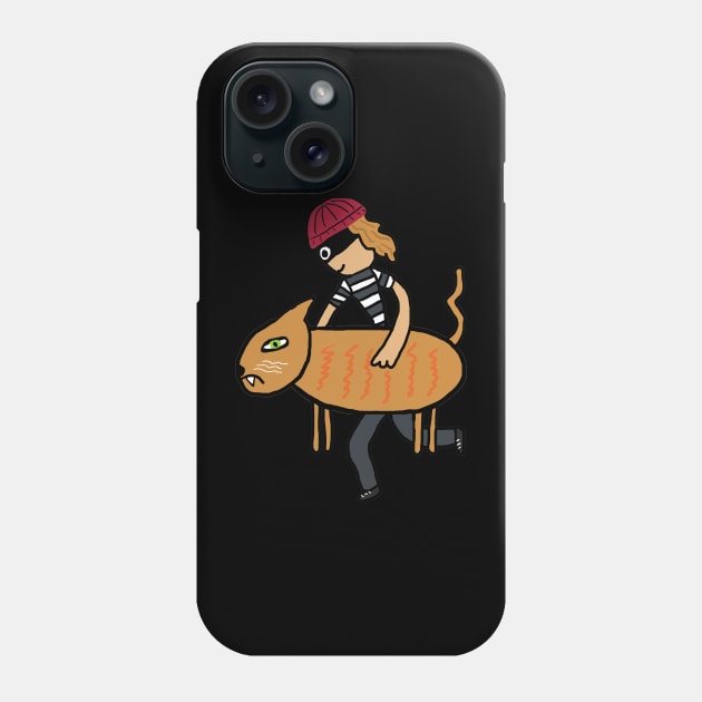 Cat Burglar Phone Case by Mark Ewbie