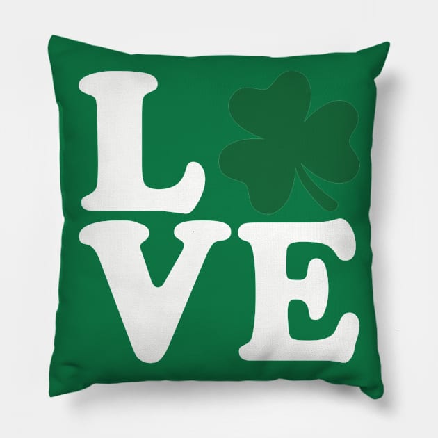 Shamrock love Pillow by Designzz