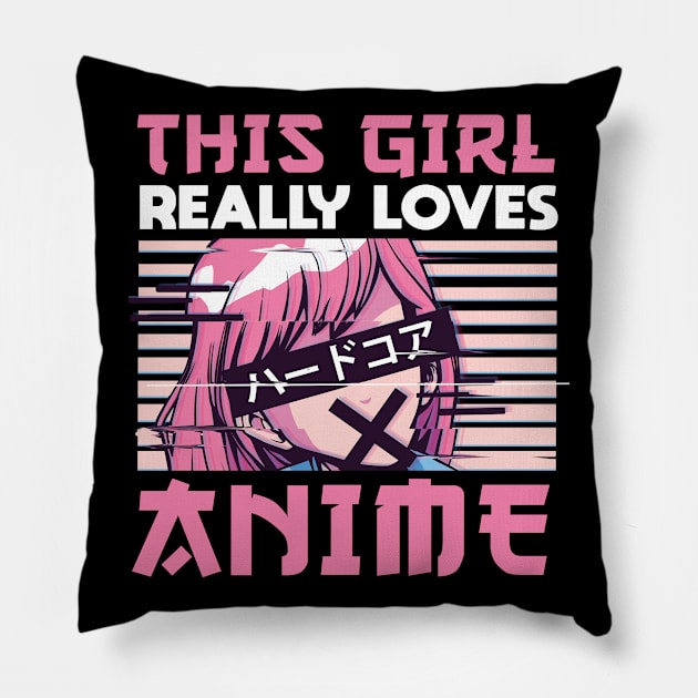 This Girl Really Loves Anime Merch Otaku Gift Anime Pillow by TheTeeBee