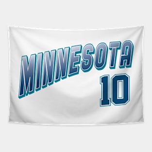 Retro Minnesota Number 10 Tapestry