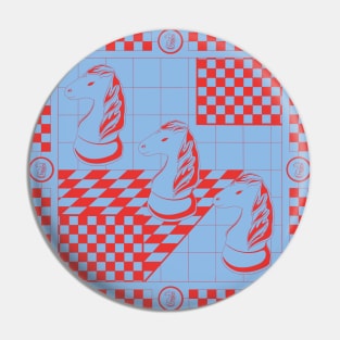 Chess Knights Pin