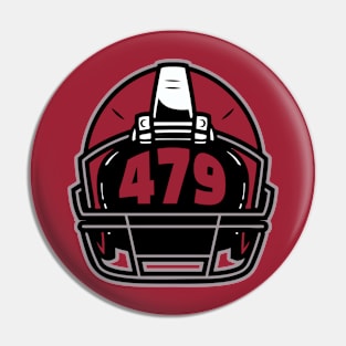 Retro Football Helmet 479 Area Code Fayetteville Arkansas Football Pin