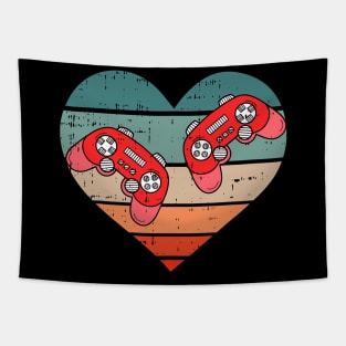 Video-game Controller Heart Valentines Day Cool Gaming Gamer Tapestry