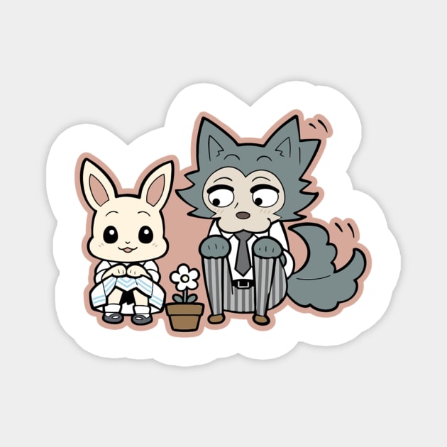 Beastars- Legosi and Haru Premium Magnet by RONSHOP