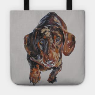 Dachshund Fine Art Painting Tote