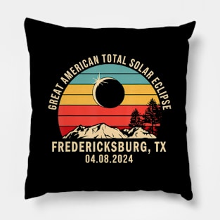 Fredericksburg Tx Texas Total Solar Eclipse 2024 Pillow