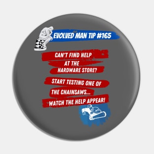 Men's Funny Chainsaw Store Tip Pin