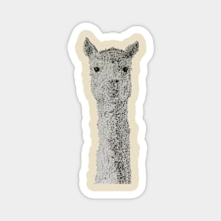 Dotwork Llama Art Print Magnet