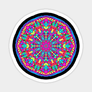 Neon Mandala Magnet