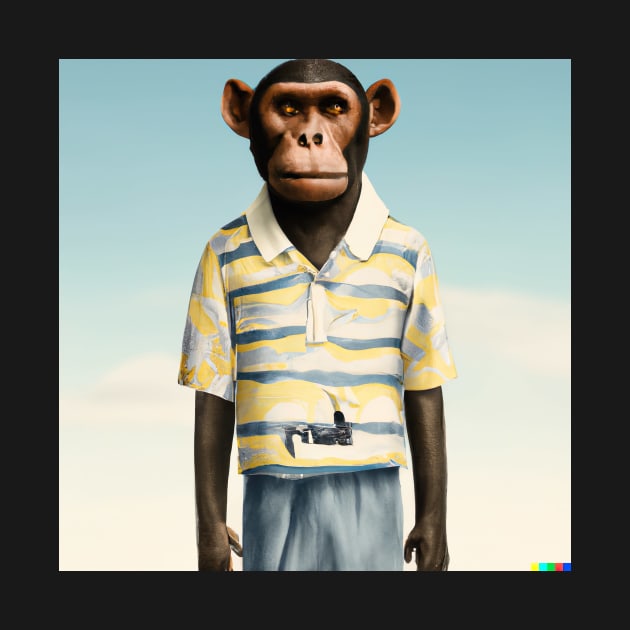 Monkey with Human Clothing Design Funky and colorful by Eternal Experience