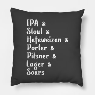 Beer Types Pillow