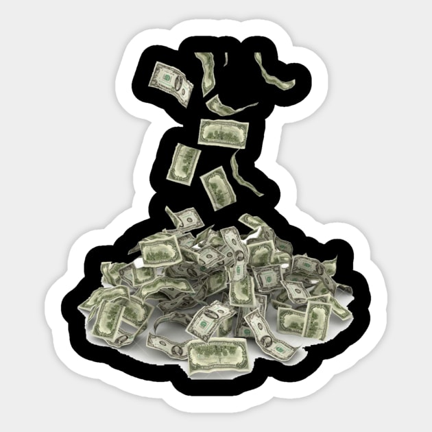 Hand holding dollar - Money - Sticker