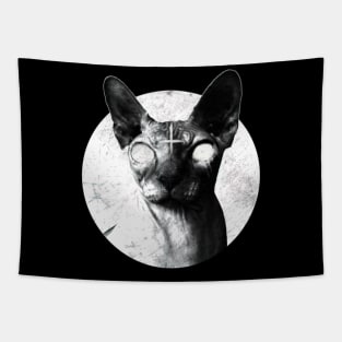 Black Metal Sphynx Cat Goth Death Metal Hell Rock Tapestry