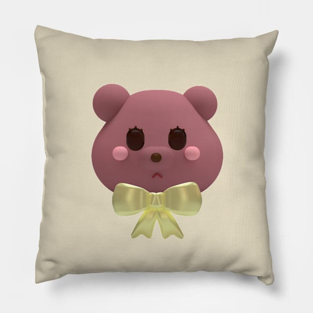 Kawaii Sad Bear Pillow by GuchaGucha