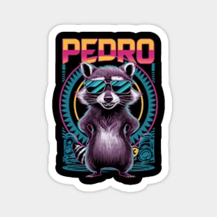 Pedro Raccoon Adventure Tee Magnet