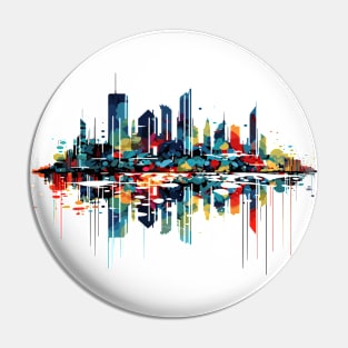 City Skylines Urbain World Fun Life Abstract Pin