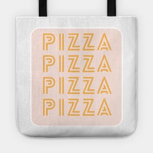 Pizza Text Design in Yellow Tote