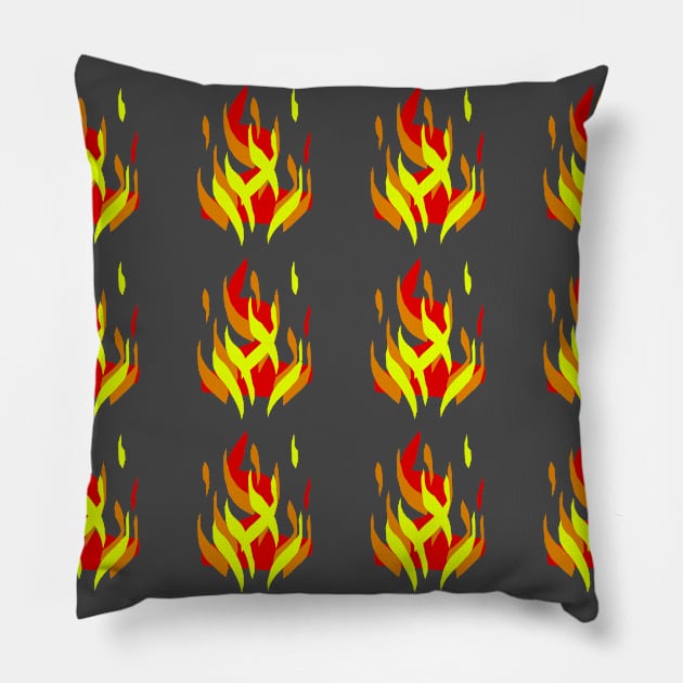 Minimalist FIre Pattern Pillow by Zeroeroroo