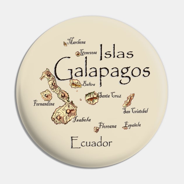 Galapagos Islands Map Pin by leeloolook