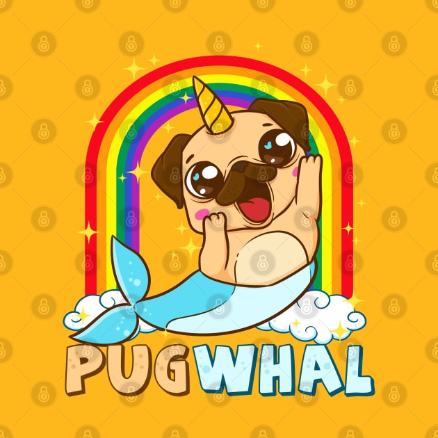 Pugwahl funny pug unicorn by LIFUA