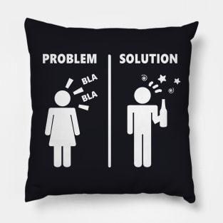 Man Woman Problem funny Relationship Gift Pillow