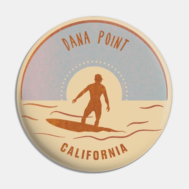 Dana Point Vintage Surf Logo Pin by Alexander Luminova