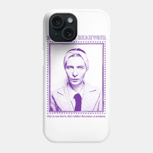 Simone de Beauvoir // Retro Style Design Phone Case