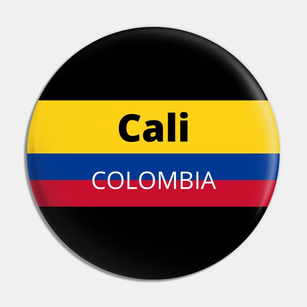 Cali City in Colombian Flag Pin by aybe7elf