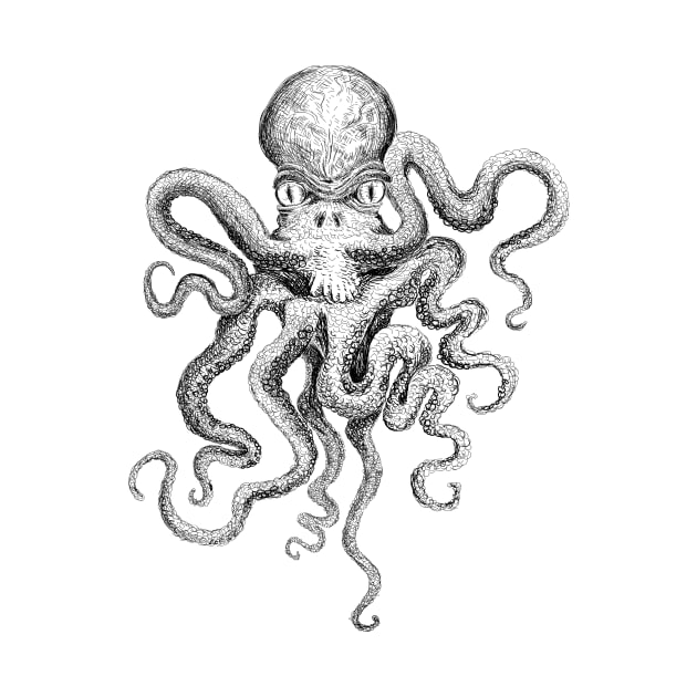 Sketchy stylized Octopus by JDawnInk